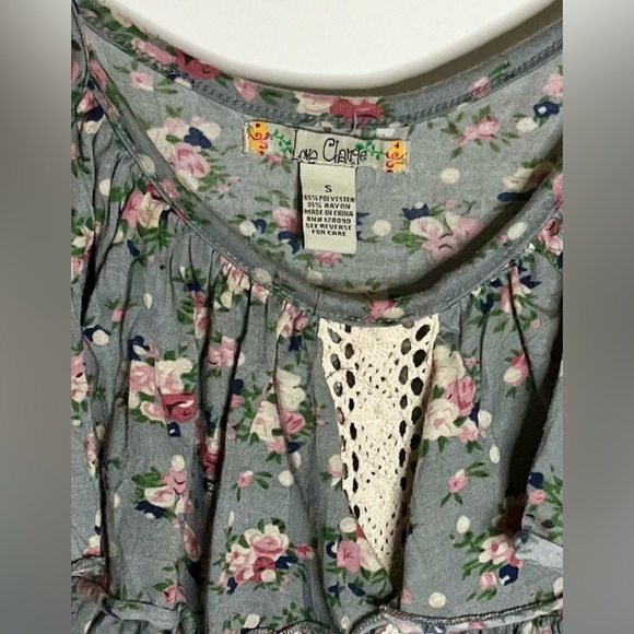 Boho Floral Ruffle Tank Top - Picture 6 of 9